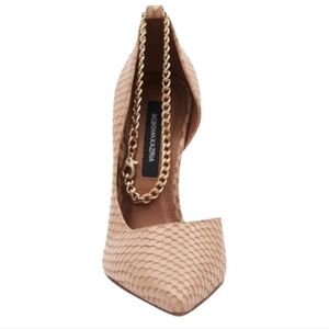 BCBGMAXAZRIA Nexxa Pump Carrano Snake Print Almond - Ankle Chain Size 10